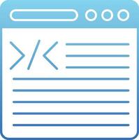 Coding Glyph Gradient Icon vector