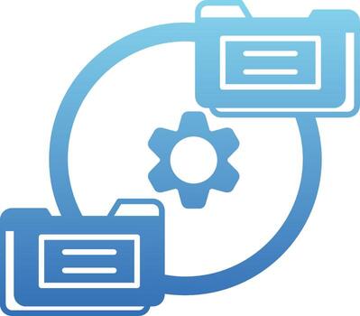 Files Exchange Glyph Gradient Icon vector