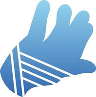 Hand Injury Glyph Gradient Icon vector