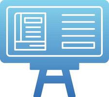 Presentation Board Glyph Gradient Icon vector