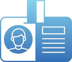 Id Card Glyph Gradient Icon vector