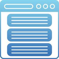 Webpage Glyph Gradient Icon vector