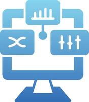 Analysis Glyph Gradient Icon vector