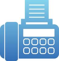 Fax Glyph Gradient Icon vector