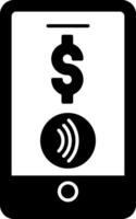 Tap To Pay Glyph Gradient Icon vector