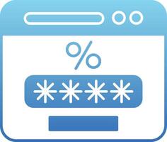 Promo Code Glyph Gradient Icon vector