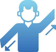 Parallel Arm Glyph Gradient Icon vector