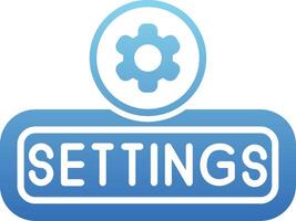 Setting Glyph Gradient Icon vector