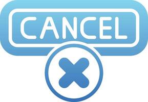 Cancel Glyph Gradient Icon vector