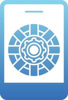 Phone Support Glyph Gradient Icon vector