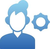 Support Glyph Gradient Icon vector