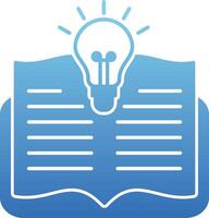 Learning Glyph Gradient Icon vector