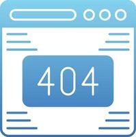 404 Error Glyph Gradient Icon vector