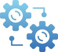 Integration Glyph Gradient Icon vector
