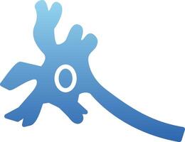 Neuron Glyph Gradient Icon vector