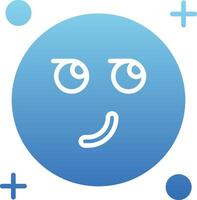 Smirking Glyph Gradient Icon vector