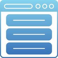 Web Menu Glyph Gradient Icon vector