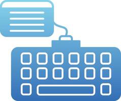 Keyboard Glyph Gradient Icon vector