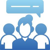 Mentor Glyph Gradient Icon vector