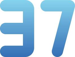 Thirty seven Glyph Gradient Icon vector
