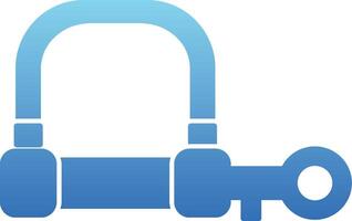 Wire Lock Glyph Gradient Icon vector