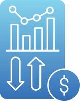 Sales Report Glyph Gradient Icon vector