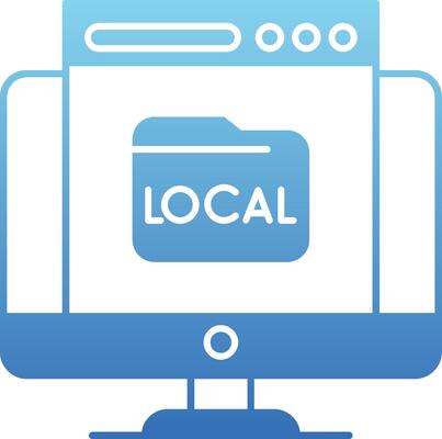 Local Glyph Gradient Icon