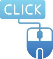 Click Glyph Gradient Icon vector