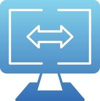 Gap Measurement Glyph Gradient Icon vector