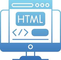 Html Glyph Gradient Icon vector