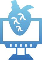 Echocardiography Glyph Gradient Icon vector