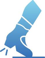 Flamenco Tap Glyph Gradient Icon vector