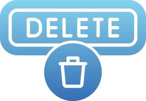 Delete Glyph Gradient Icon vector