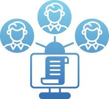 Files Exchange Glyph Gradient Icon vector