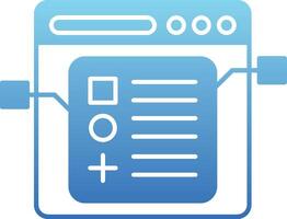 Web Design Glyph Gradient Icon vector