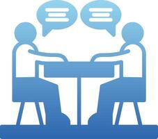 Discussion Glyph Gradient Icon vector