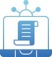 Data Distribution Glyph Gradient Icon vector
