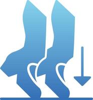 Toe Stand Glyph Gradient Icon vector