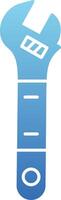 Adjustable Wrench Glyph Gradient Icon vector