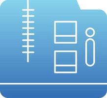 Archive Folder Glyph Gradient Icon vector