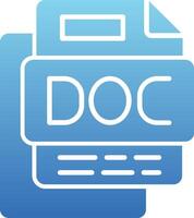 DOC File Glyph Gradient Icon vector
