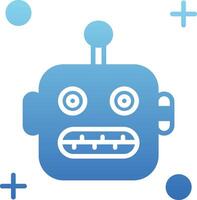 Robot Glyph Gradient Icon vector