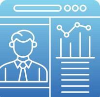 OnGlyph Gradient Web Presentation Glyph Gradient Icon vector