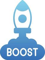 Boost Glyph Gradient Icon vector