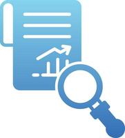 Research Glyph Gradient Icon vector