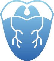 Tongue Glyph Gradient Icon vector