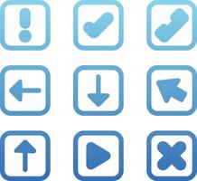 Web Button Glyph Gradient Icon vector