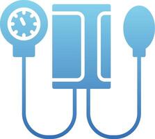 Blood Pressure Meter Glyph Gradient Icon vector