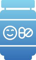 Antidepressant Glyph Gradient Icon vector