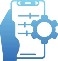 Setting Glyph Gradient Icon vector